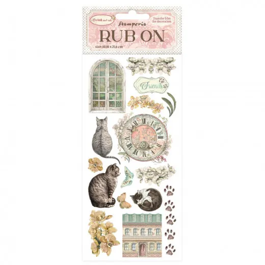 Orchids & Cats Rub-Ons